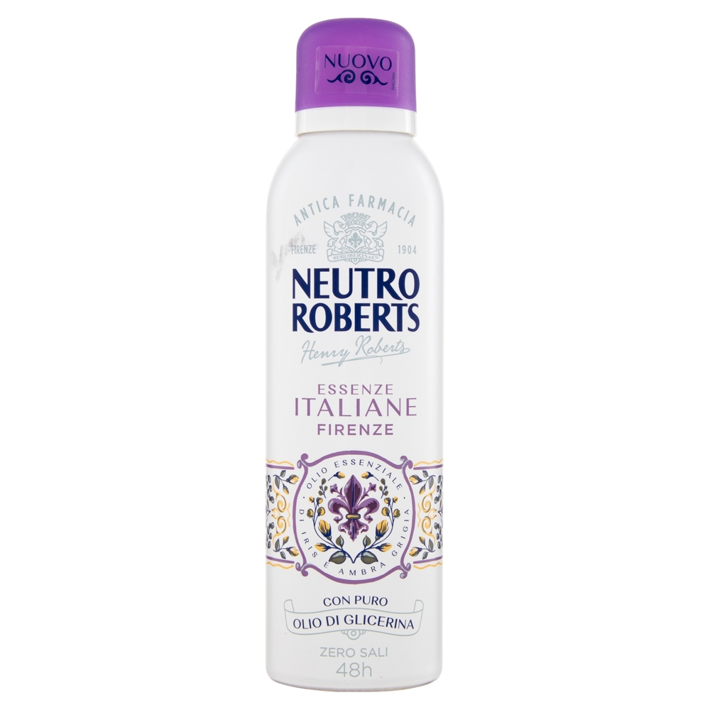 Neutro Roberts Essenze Italiane Firenze Olio Essenziale di Iris e Ambra Grigia 200 ml